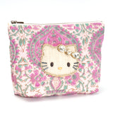 ハローキティ ダイヤレーンブロックプリントポーチ(L)