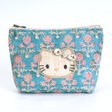 ハローキティ ダイヤレーンブロックプリントポーチ(L)