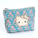ハローキティ ダイヤレーンブロックプリントポーチ(L)