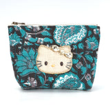 ハローキティ ダイヤレーンブロックプリントポーチ(L)