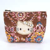ハローキティ ダイヤレーンブロックプリントポーチ(L)