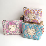 ハローキティ ダイヤレーンブロックプリントポーチ(L)