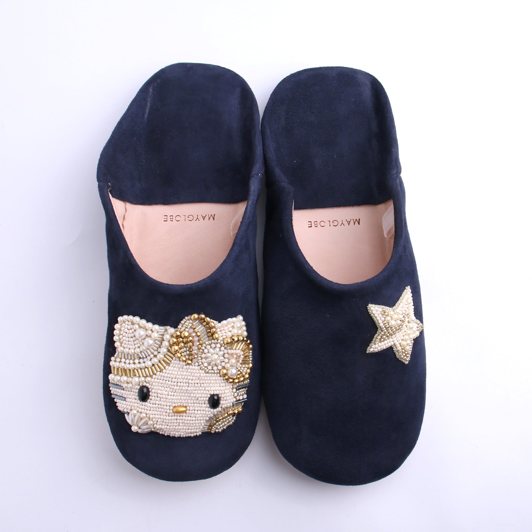 ハローキティ ビーズ刺繍バブーシュ