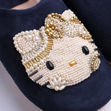 ハローキティ ビーズ刺繍バブーシュ
