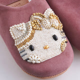 ハローキティ ビーズ刺繍バブーシュ