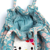 ハローキティ オリジナルブロックプリント巾着バッグ