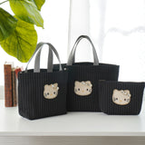 ハローキティ ストライプ柄舟形トートバッグ