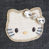 ハローキティ ブラックデニム 舟形トートバッグ