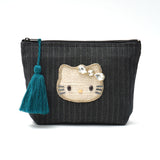 HelloKitty ヘリンボーンデニムポーチ