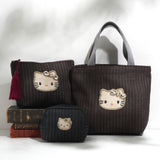 HelloKitty ヘリンボーンデニムポーチ