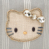 HelloKitty グレーストライプ舟形ポーチ