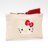 HelloKitty 機械刺繍キャンバスポーチL