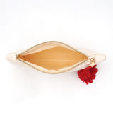 HelloKitty 機械刺繍キャンバスポーチL