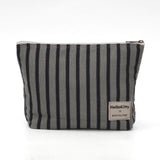 HelloKitty ストライプポーチグレー