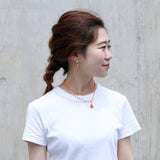Natural stone and beads 2WAY long necklace
