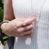 Natural stone and beads 2WAY long necklace