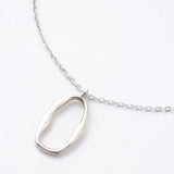 ダイヤモンド シルバー925 スクエアネックレス