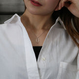 ダイヤモンド シルバー925 スクエアネックレス