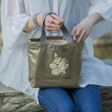 Metallic mini bag / handle gray (selected motif)