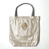Metallic tote bag (large) / handle gray (selected motif)