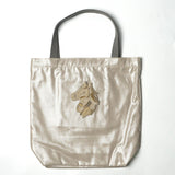 Metallic tote bag (large) / handle gray (selected motif)