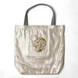 Metallic tote bag (large) / handle gray (selected motif)
