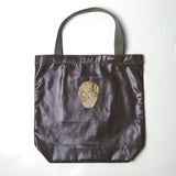 Metallic tote bag (large) / handle gray (selected motif)