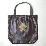 Metallic tote bag (large) / handle gray (selected motif)