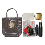 Metallic tote bag (large) / handle gray (selected motif)