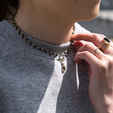 Natural stone and beads 2WAY long necklace