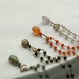 Natural stone and beads 2WAY long necklace