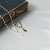 Natural stone and beads 2WAY long necklace