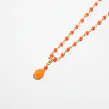 Natural stone and beads 2WAY long necklace