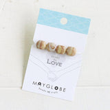 ガラスビーズ 六角形型 8×10mm ベージュ×ブラウンラメ 4個入(5セット入り)