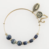 ガラスビーズ ラウンド型 4mm グレー×ブラウンラメ 10個入(5セット入り)