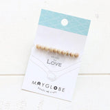 ガラスビーズ ラウンド型 4mm ベージュ×ブラウンラメ 10個入(5セット入り)