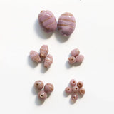 ガラスビーズ ラウンド型 4mm パープル×ブラウンラメ 10個入(5セット入り)