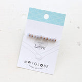 ガラスビーズ ラウンド型 4mm スモーキーブルー×ブラウンラメ 10個入(5セット入り)