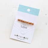 ガラスビーズ ラウンド型 4mm トパーズ×ブラウンラメ 10個入(5セット入り)