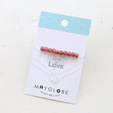 ガラスビーズ ラウンド型 4mm ベリー×ブラウンラメ 10個入(5セット入り)