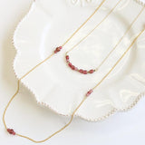 ガラスビーズ ラウンド型 4mm ベリー×ブラウンラメ 10個入(5セット入り)