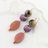 巻き糸ビーズ ラウンド型 17mm  パープル 2個入(5セット入り)