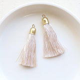 タッセル 10×35mm アイボリー×ホワイト 2個入(5セット入り)