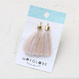 タッセル 10×35mm アイボリー×ホワイト 2個入(5セット入り)