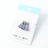 タッセル 12×15mm グレー×スモーキーブルー 3個入(5セット入り)