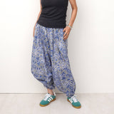 ブロックプリント サルエルパンツ｜群青の夜会