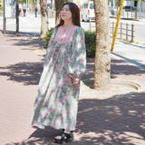 ブロックプリント ワンピース｜午後のブーケ