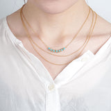 Natural stone turquoise necklace