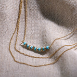 Natural stone turquoise necklace