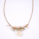 White Moonstone x Multitor Marine x Aquamarine Necklace